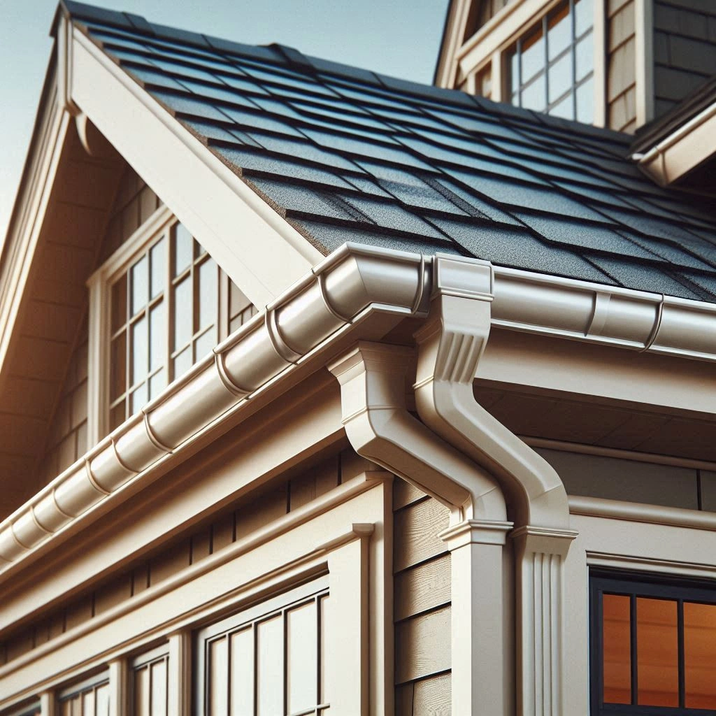 Gutter damage and repair on a Dayton home