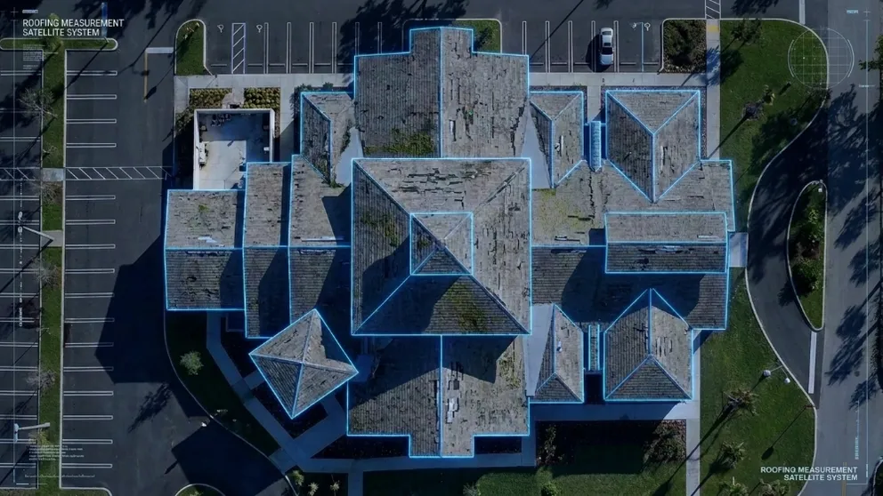 Satellite View of roof measurements