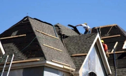 Wind damage roof visual